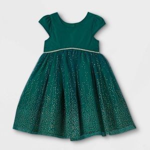 Mia & mimi green gold party dress